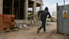 Ingresó a una obra en construcción y se llevó una escalera