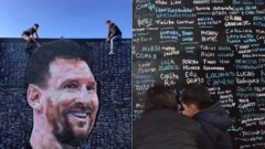“Una locura”: el espectacular mural que generó la reacción de Messi